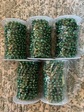 Celebrate It Green Sparkle Beaded Garland Rolls